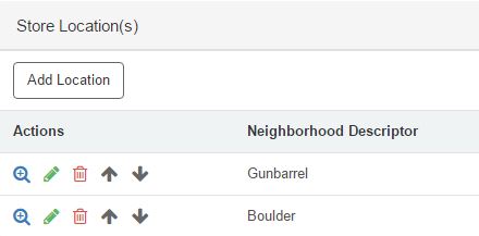 Store Location(s)