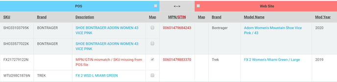 missing sku mappingchoice